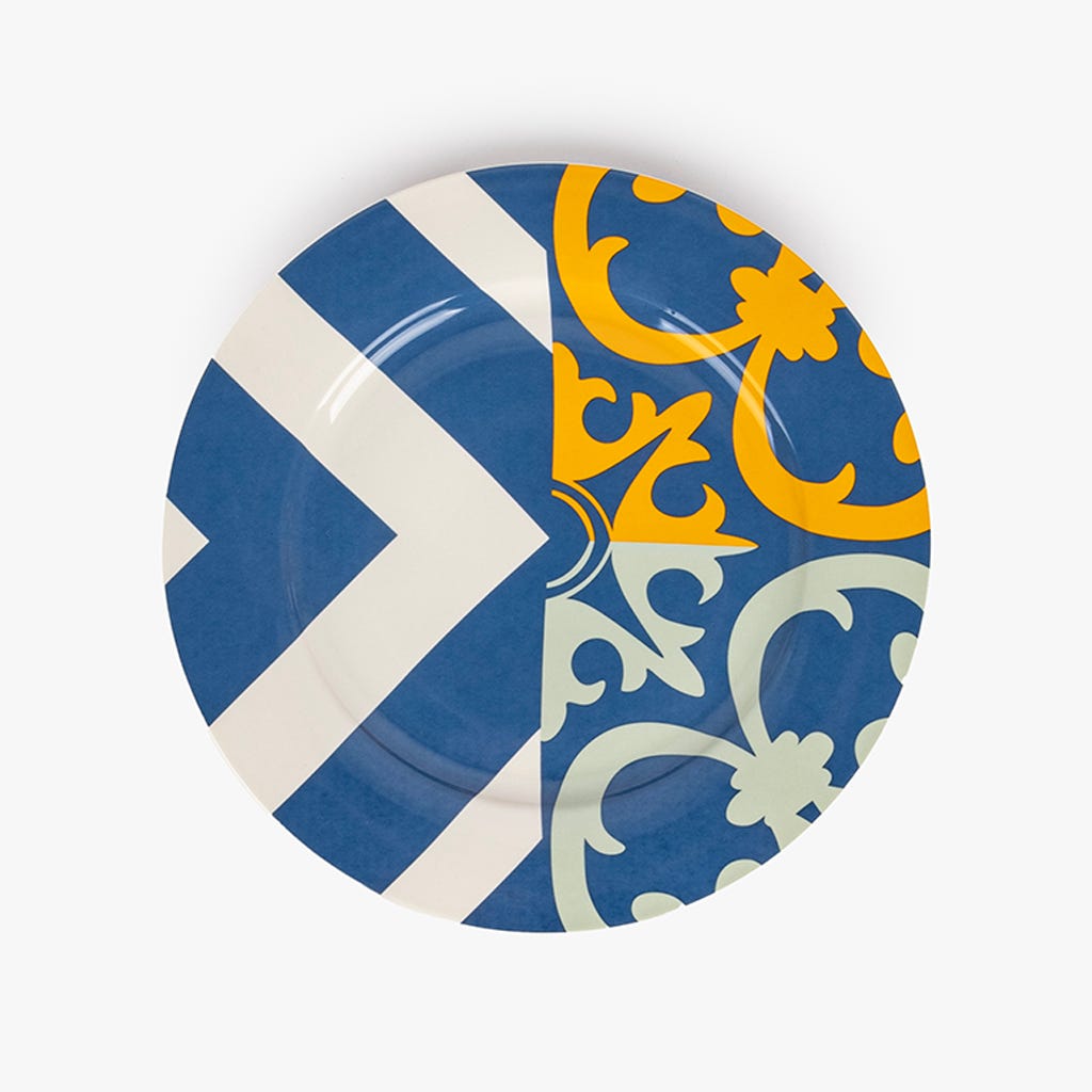 Prato Marcador AZULEJO - Gato Preto