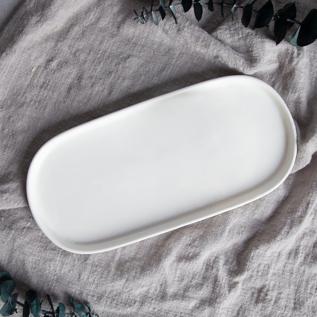 Prato Oval 33 cm BRIGHT WHITE - Gato Preto