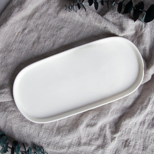 Prato Oval 33 cm BRIGHT WHITE - Gato Preto