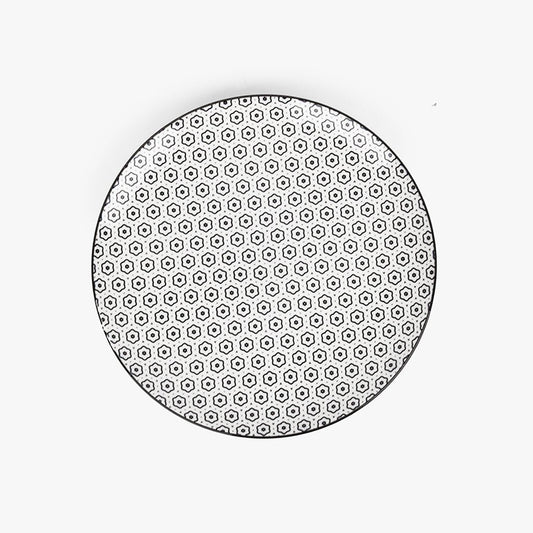 Prato Raso Geométrico Preto ASIA - Gato Preto