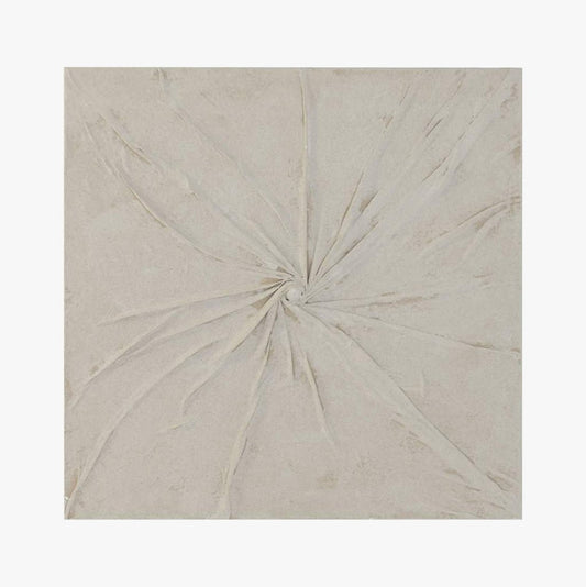 Quadro Drapeado Branco VÉU - Gato Preto