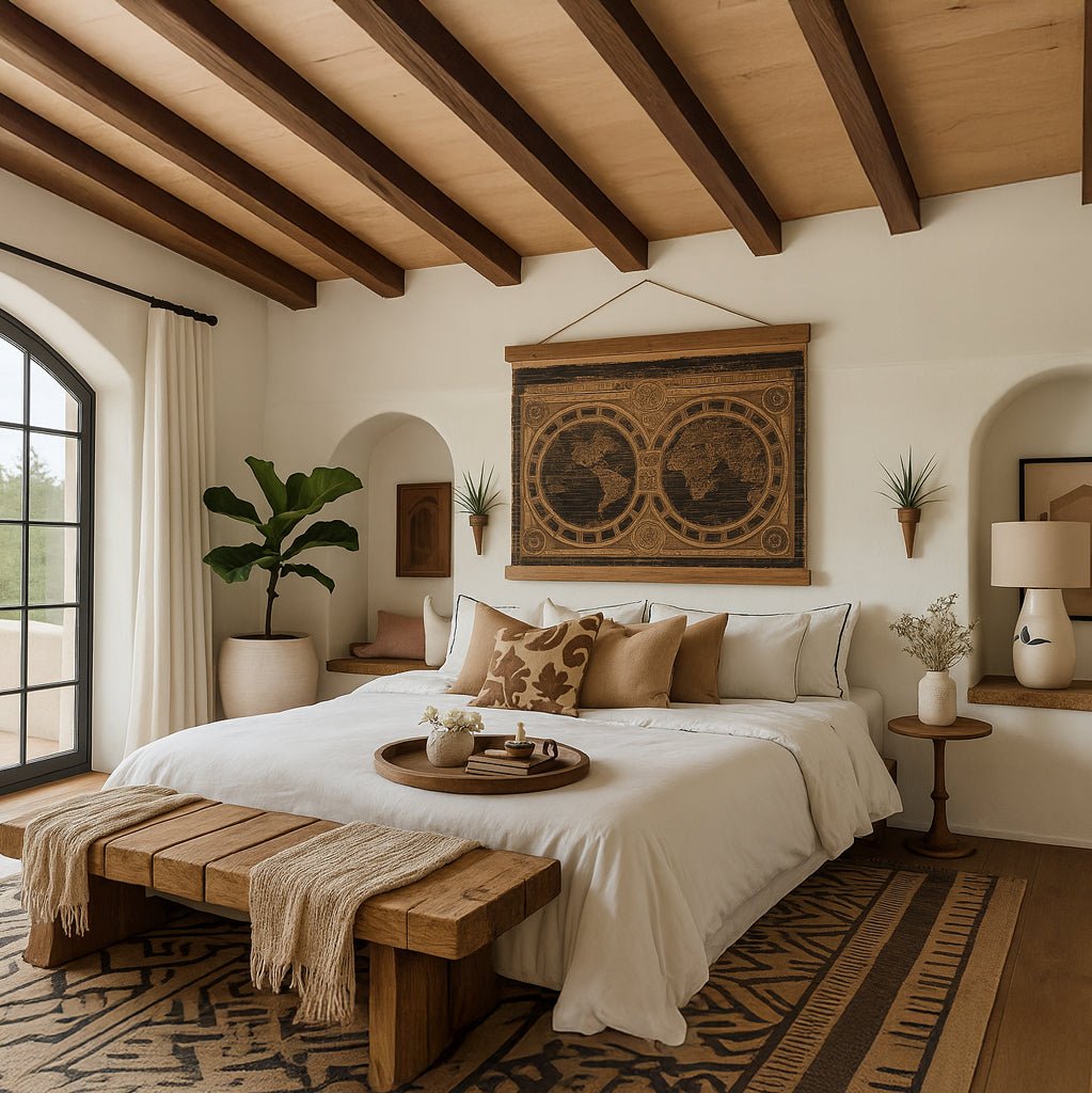 Quadro Mapa Mundo ATLAS - Gato Preto