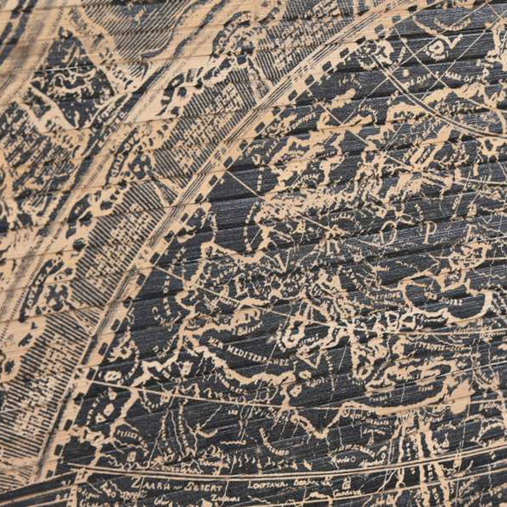 Quadro Mapa Mundo ATLAS - Gato Preto