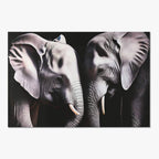 Quadro Vidro Elefantes 150x100 - Gato Preto