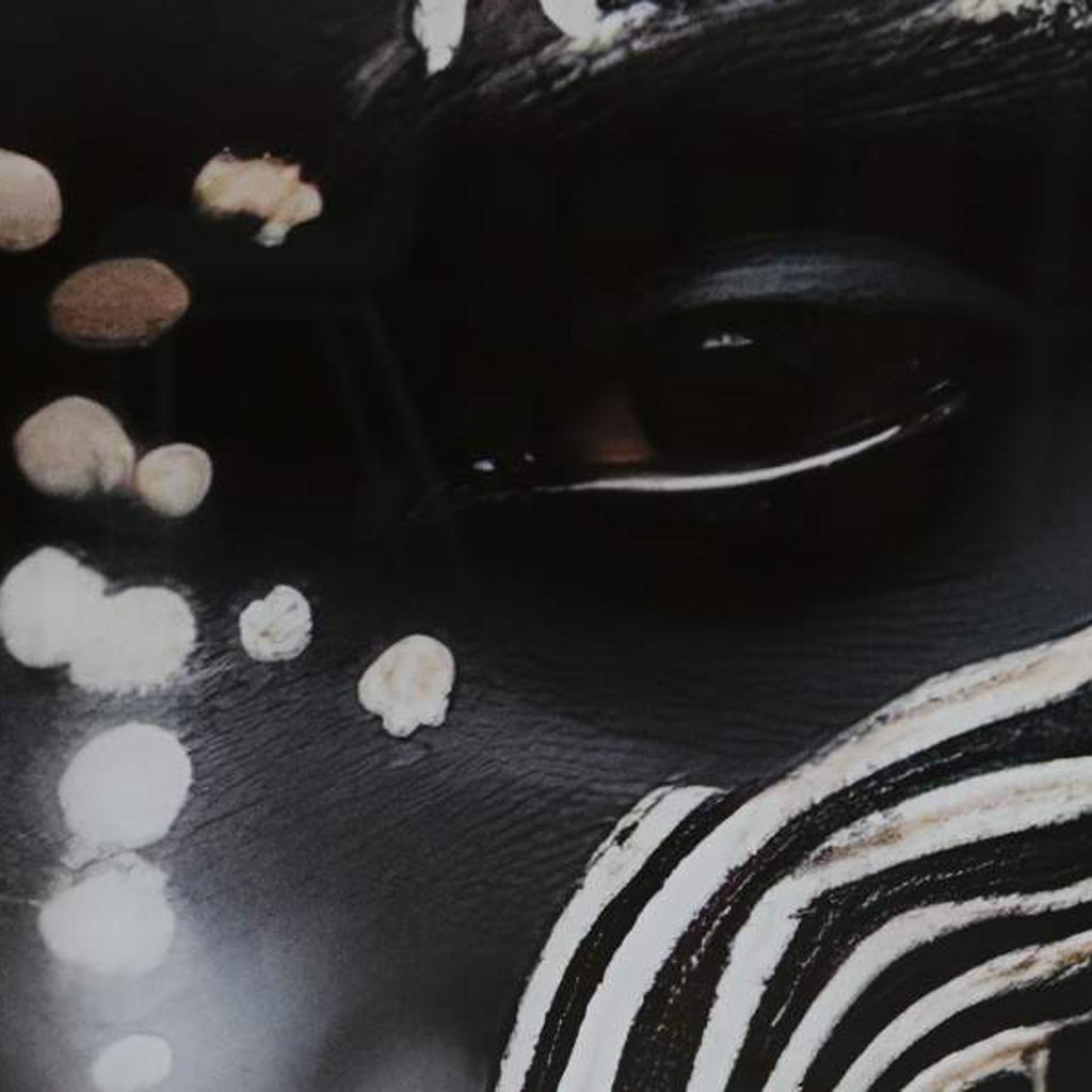 Quadro Vidro Indigena 100x150 - Gato Preto