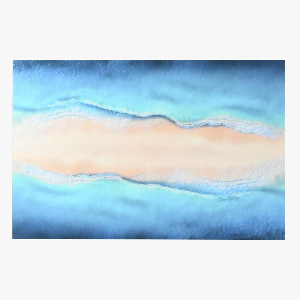 Quadro Vidro Praia 150x100 - Gato Preto