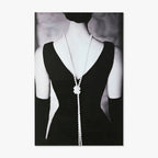 QuadroVidro Black Dress 100x150 - Gato Preto