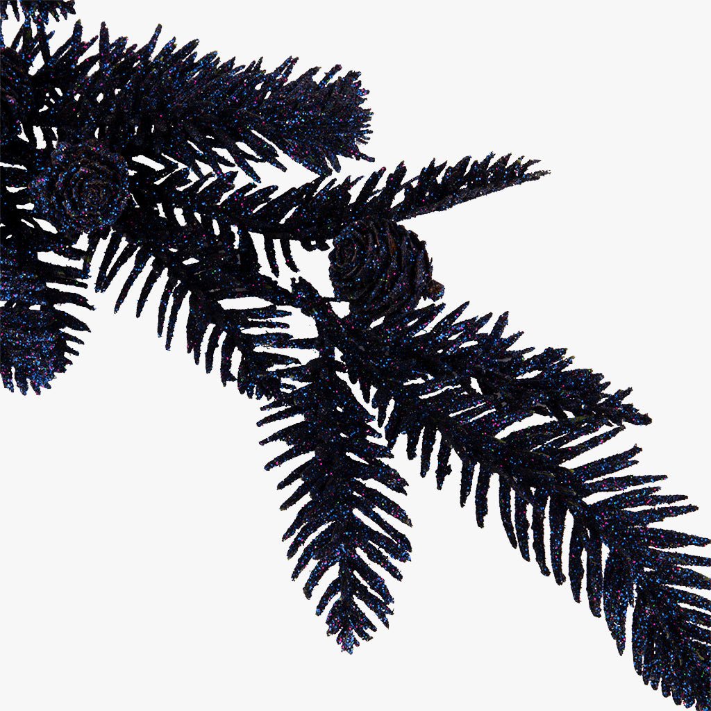 Ramagem com Pinhas Azul RETRO CHRISTMAS - Gato Preto