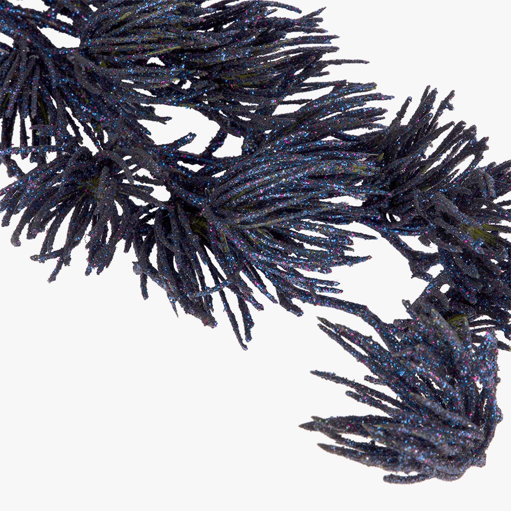 Ramagem de Algas Azul RETRO CHRISTMAS - Gato Preto