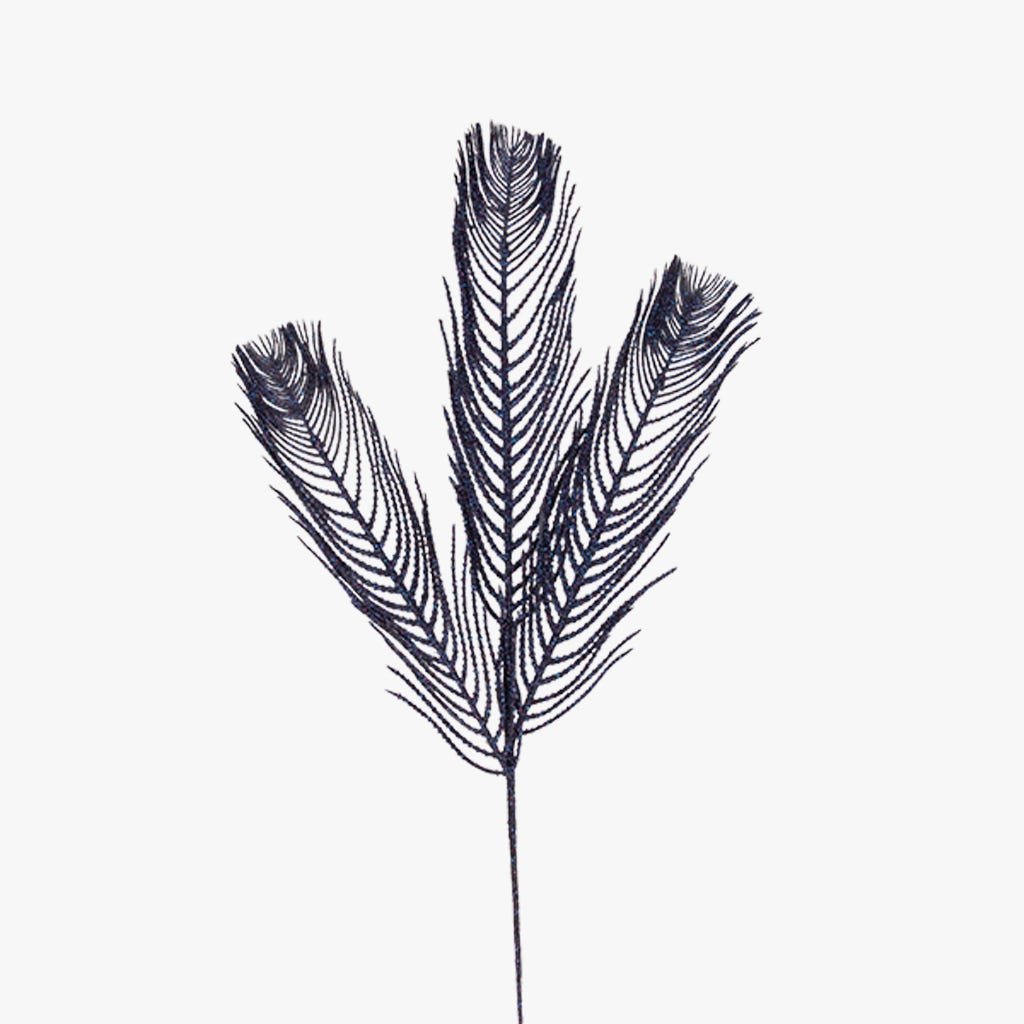 Ramagem de Penas Azul BRIGHT - Gato Preto