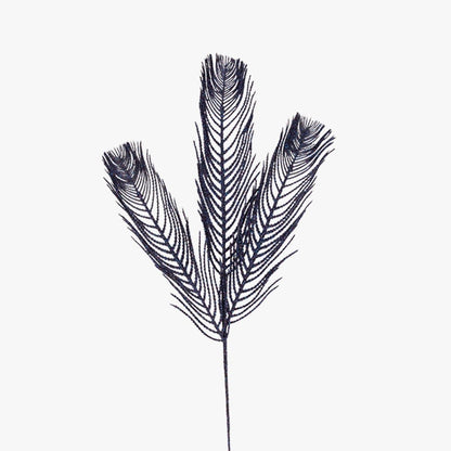 Ramagem de Penas Azul BRIGHT - Gato Preto