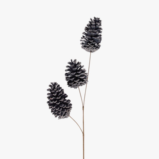 Ramo com 3 Pinhas Azul RETRO CHRISTMAS - Gato Preto