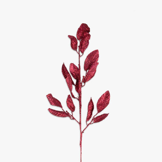 Ramo com Folhas Vermelhas RETRO CHRISTMAS - Gato Preto