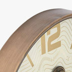 Relogio Bege e Dourado 60x8x60 - Gato Preto