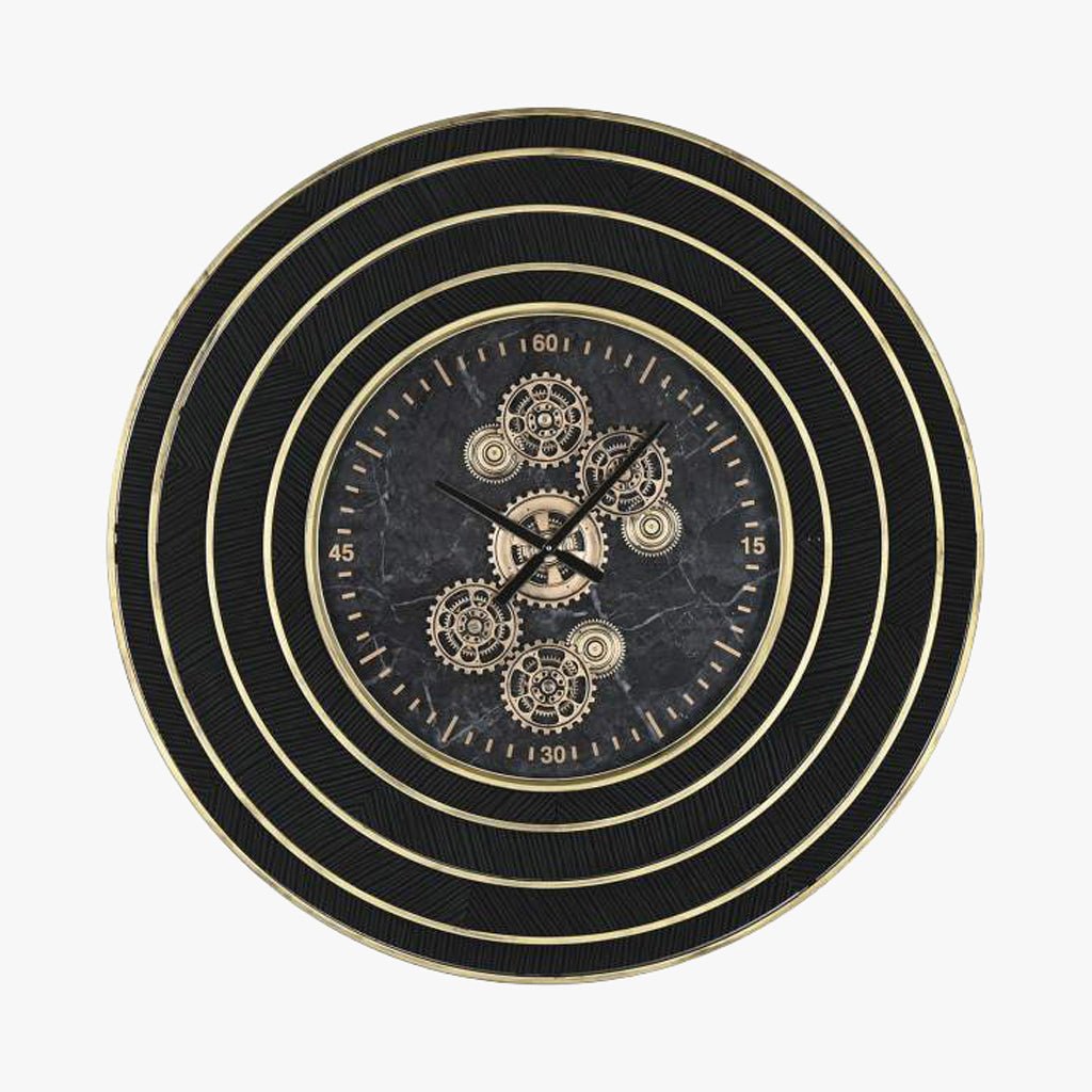 Relogio Circulos Preto D108 - Gato Preto