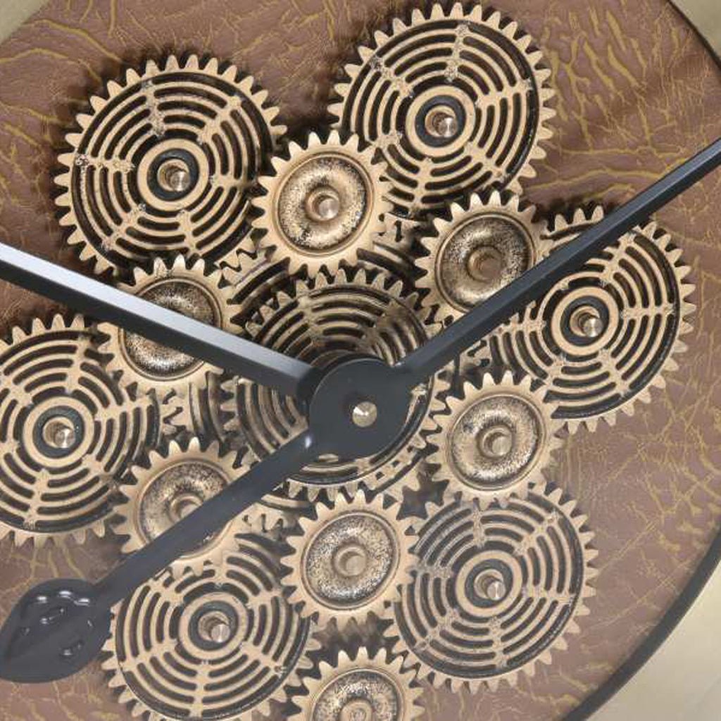 Relogio Parede Dourado 59x8x59 - Gato Preto