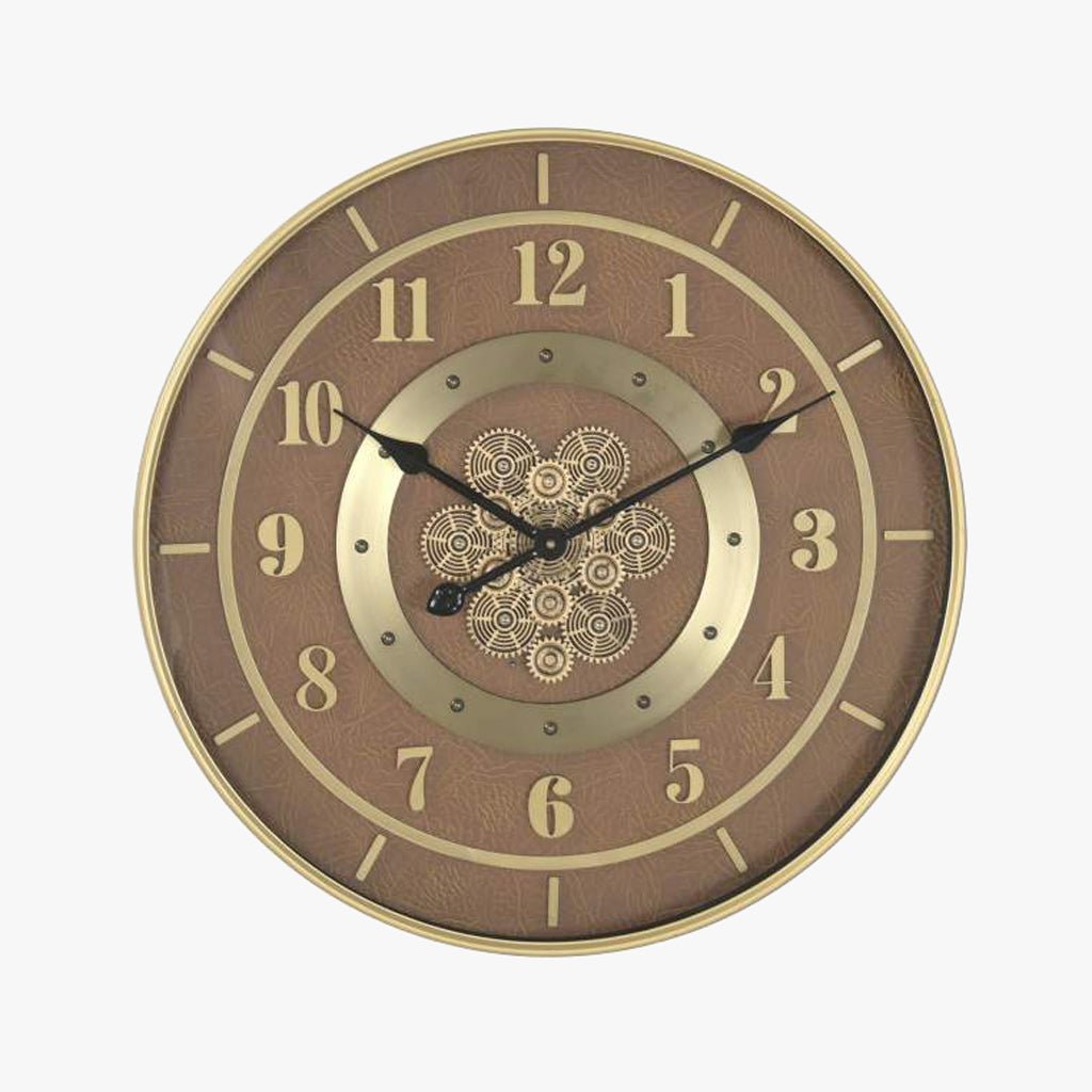 Relogio Parede Dourado 59x8x59 - Gato Preto