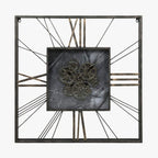 Relogio Parede Quad Pt 80x8x80 - Gato Preto