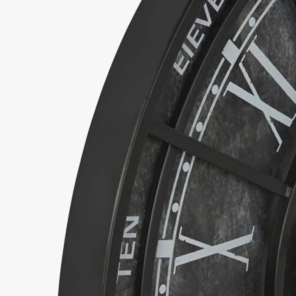 Relogio Preto Dourado 75x7x75 - Gato Preto