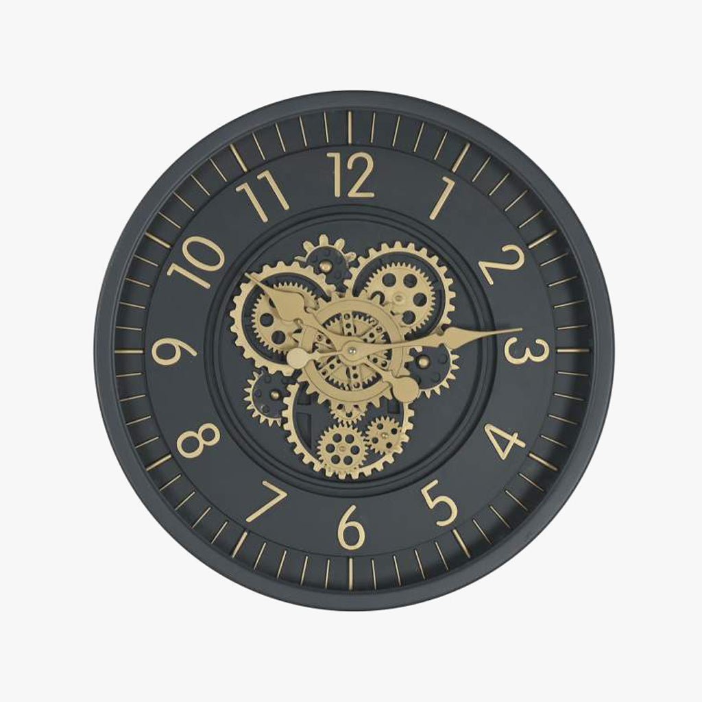 Relogio Preto e Dourado - Gato Preto