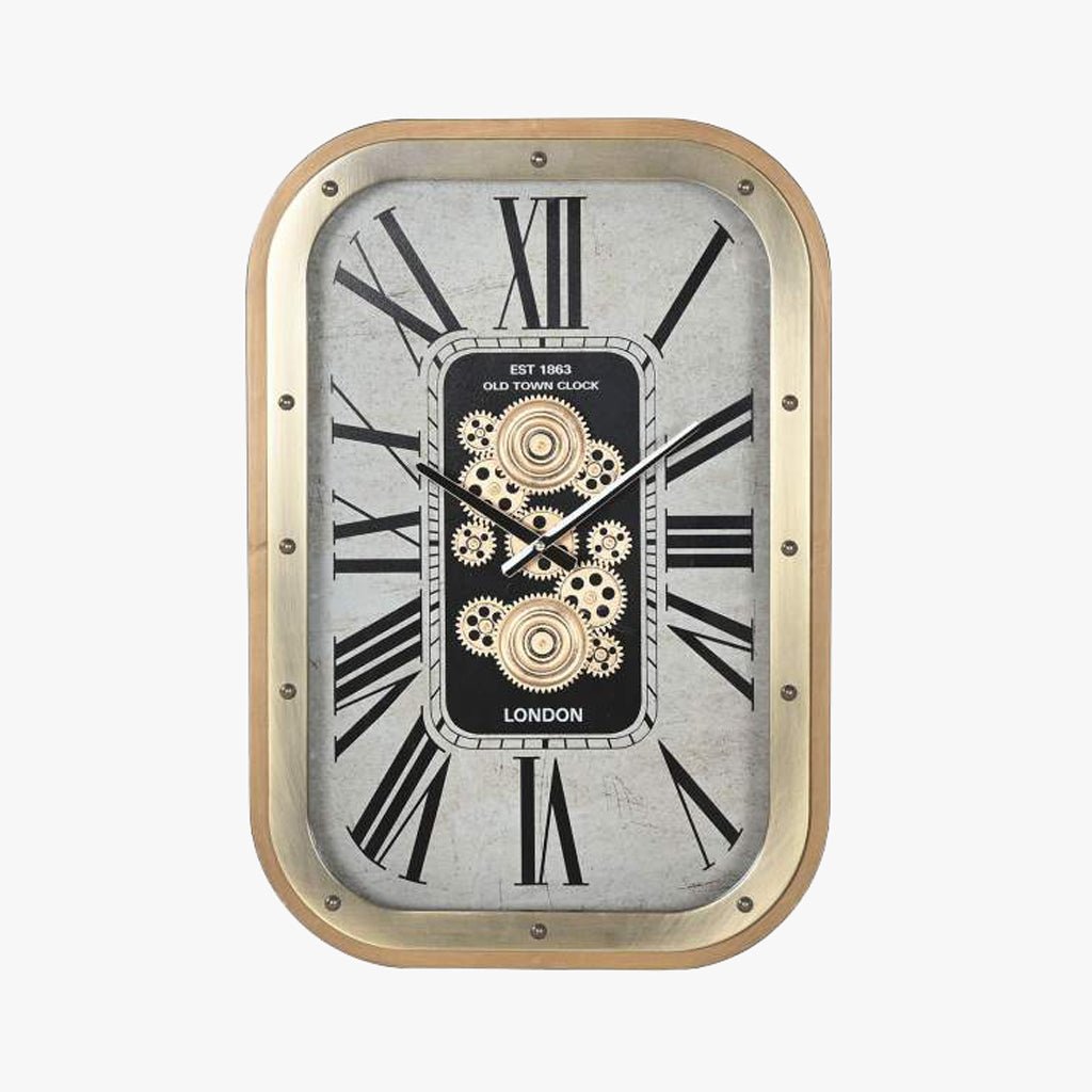 Relogio Rect Br/Dr 43x8,5x63 - Gato Preto