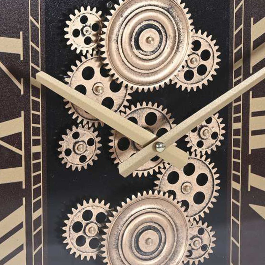 Relogio Rect Pt/Dr 43x8,5x63 - Gato Preto