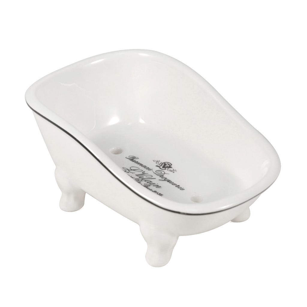 Saboneteira Banheira em Cerâmica SAINT VILAN - Gato Preto