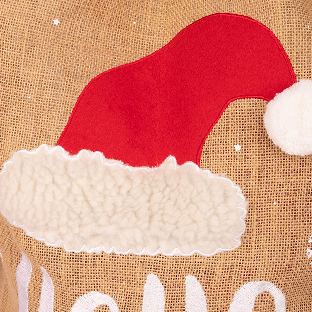 Saco de juta Ho - Ho - Ho 76x51cm COZY - Gato Preto