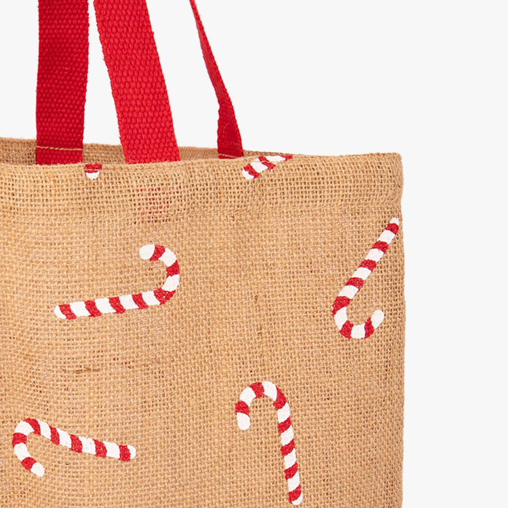 Saco de Juta natural 42x38cm COZY - Gato Preto