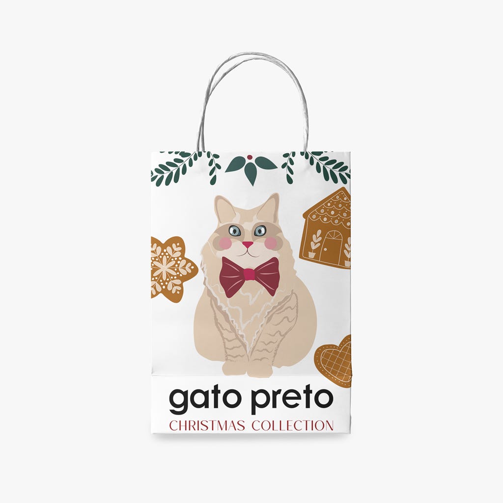 Saco Médio de NATAL - Gato Preto