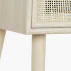 Secretária Madeira e Rattan Natural 120x42,5x78 NÓRDIS - Gato Preto