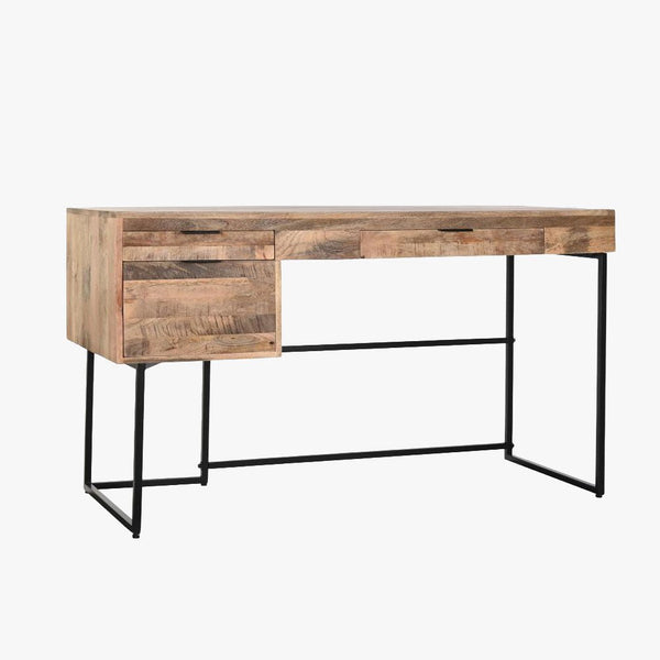 Secretária Madeira Natural 150x60x85 cm — Gato Preto
