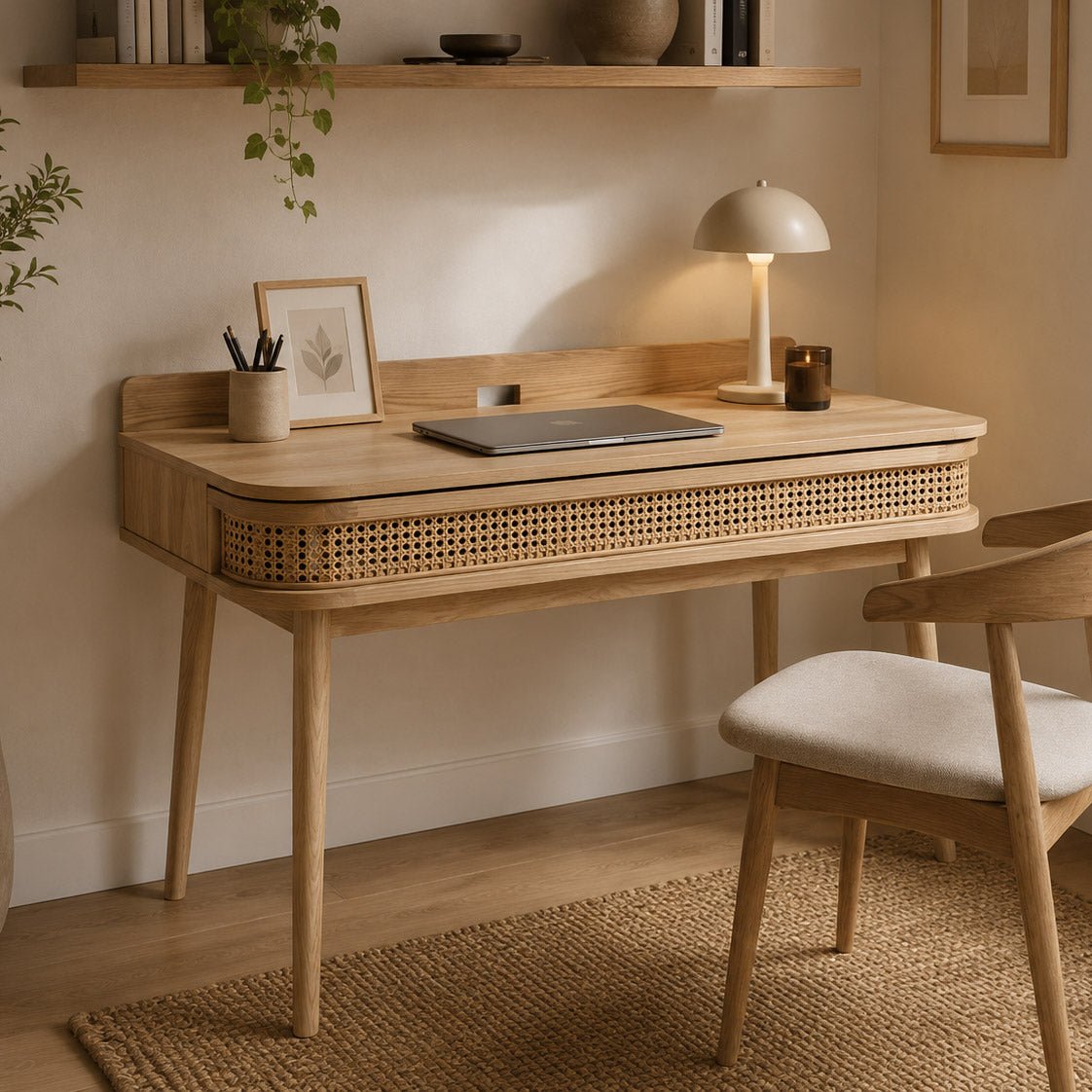 Secretária rattan 110x45x86cm CARTAGO - Gato Preto