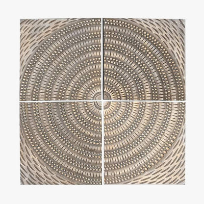 Set 4 Quadros Círculo RAÍZ - Gato Preto