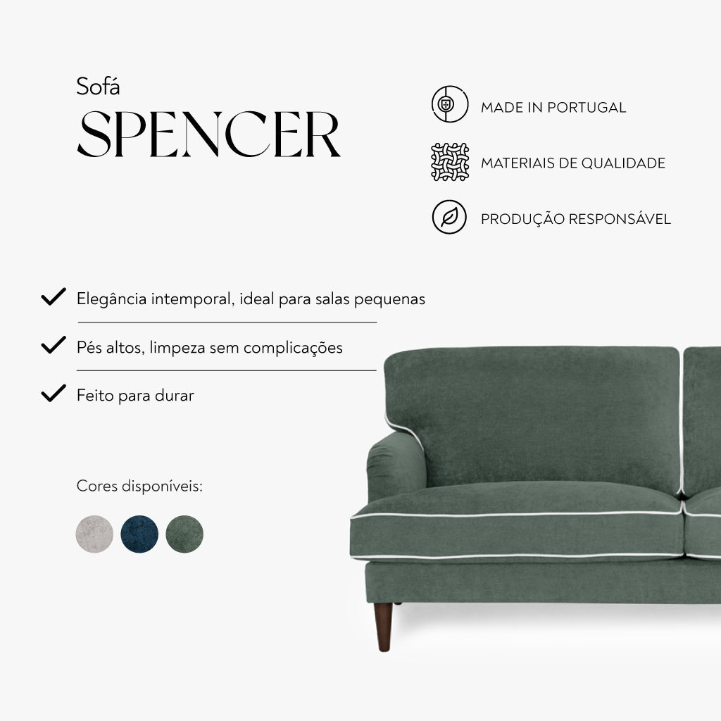 Sofá 3 Lugares SPENCER - Gato Preto