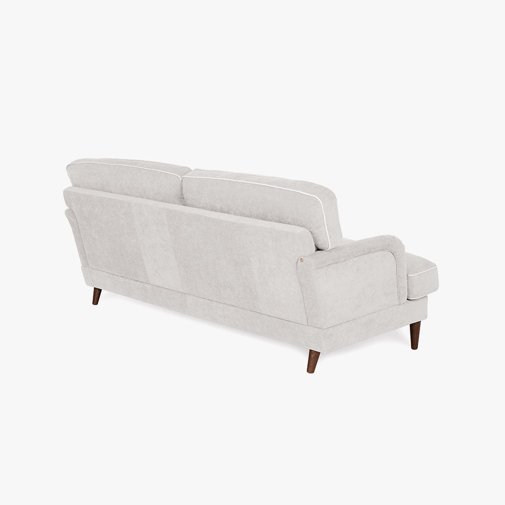 Sofá 3 Lugares Taupe com perfis em Bege SPENCER - Gato Preto