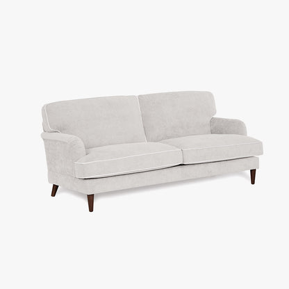 Sofá 3 Lugares Taupe com perfis em Bege SPENCER - Gato Preto