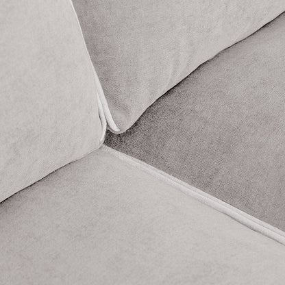 Sofá 3 Lugares Taupe com perfis em Bege SPENCER - Gato Preto