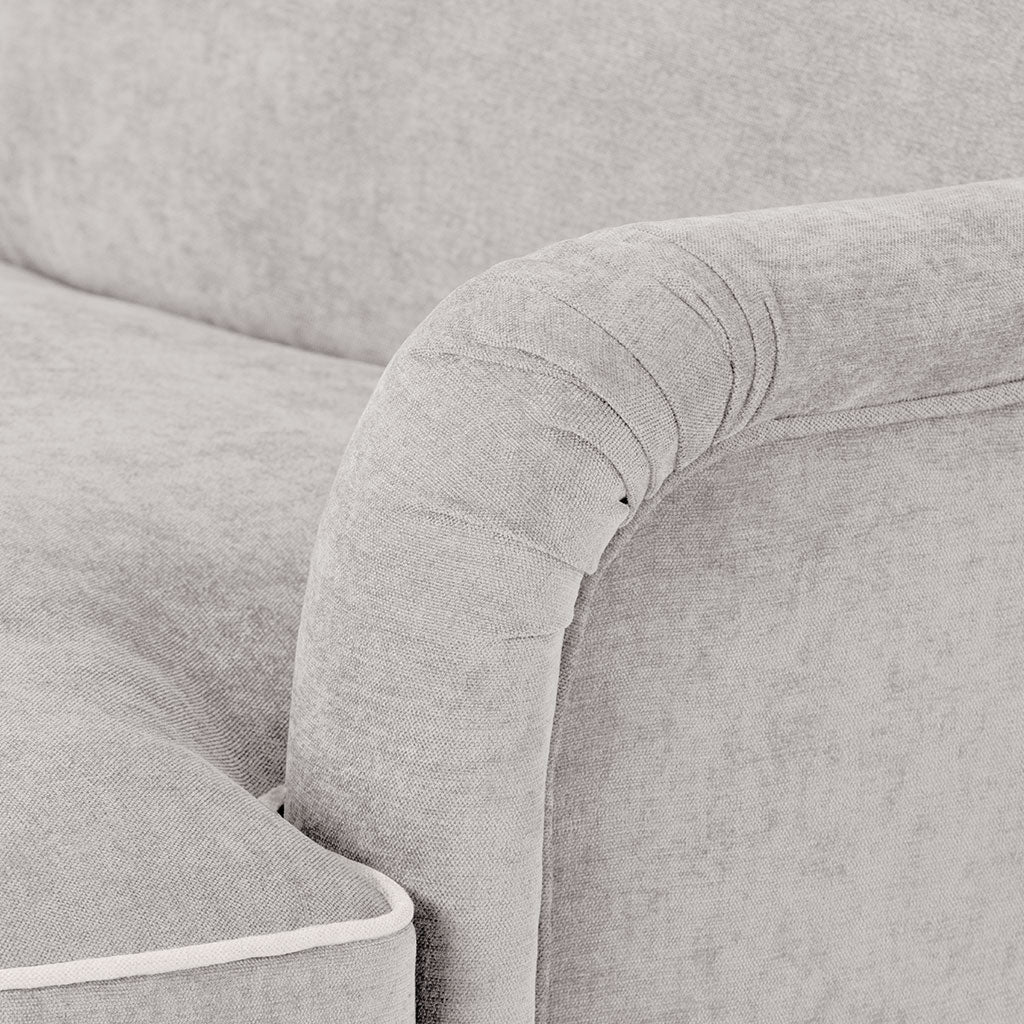 Sofá 3 Lugares Taupe com perfis em Bege SPENCER - Gato Preto