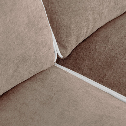 Sofá 3 Lugares Toffee com perfis em Bege SPENCER - Gato Preto