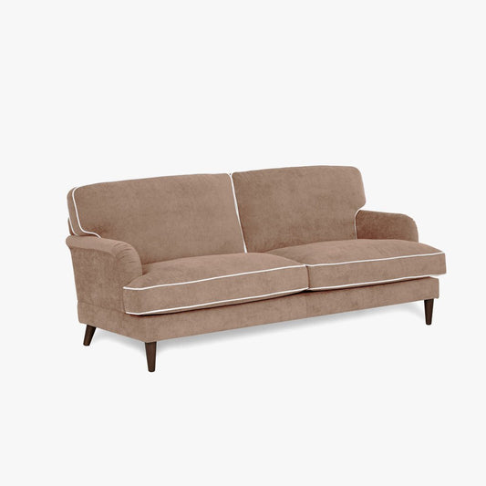 Sofá 3 Lugares Toffee com perfis em Bege SPENCER - Gato Preto