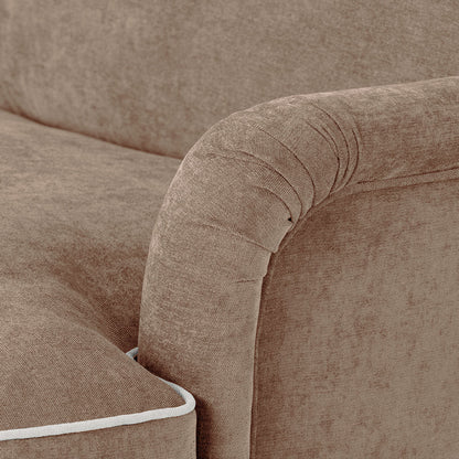 Sofá 3 Lugares Toffee com perfis em Bege SPENCER - Gato Preto