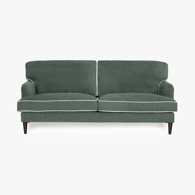 Sofá 3L Verde Bg 200x94x86 Spencer - Gato Preto