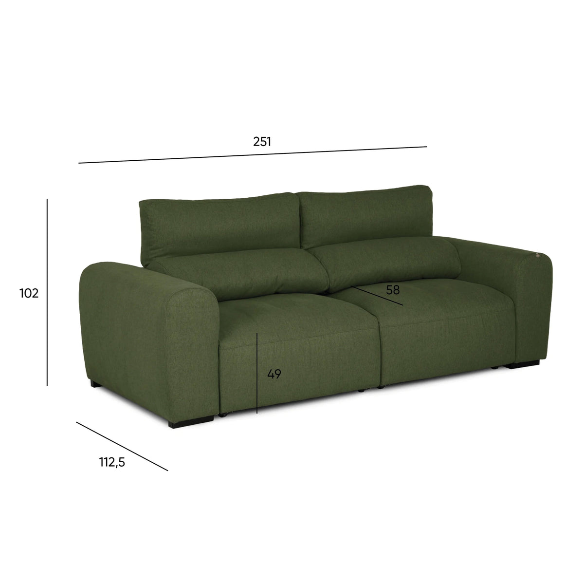 Sofá Cama 2 Lugares DEEP - Gato Preto
