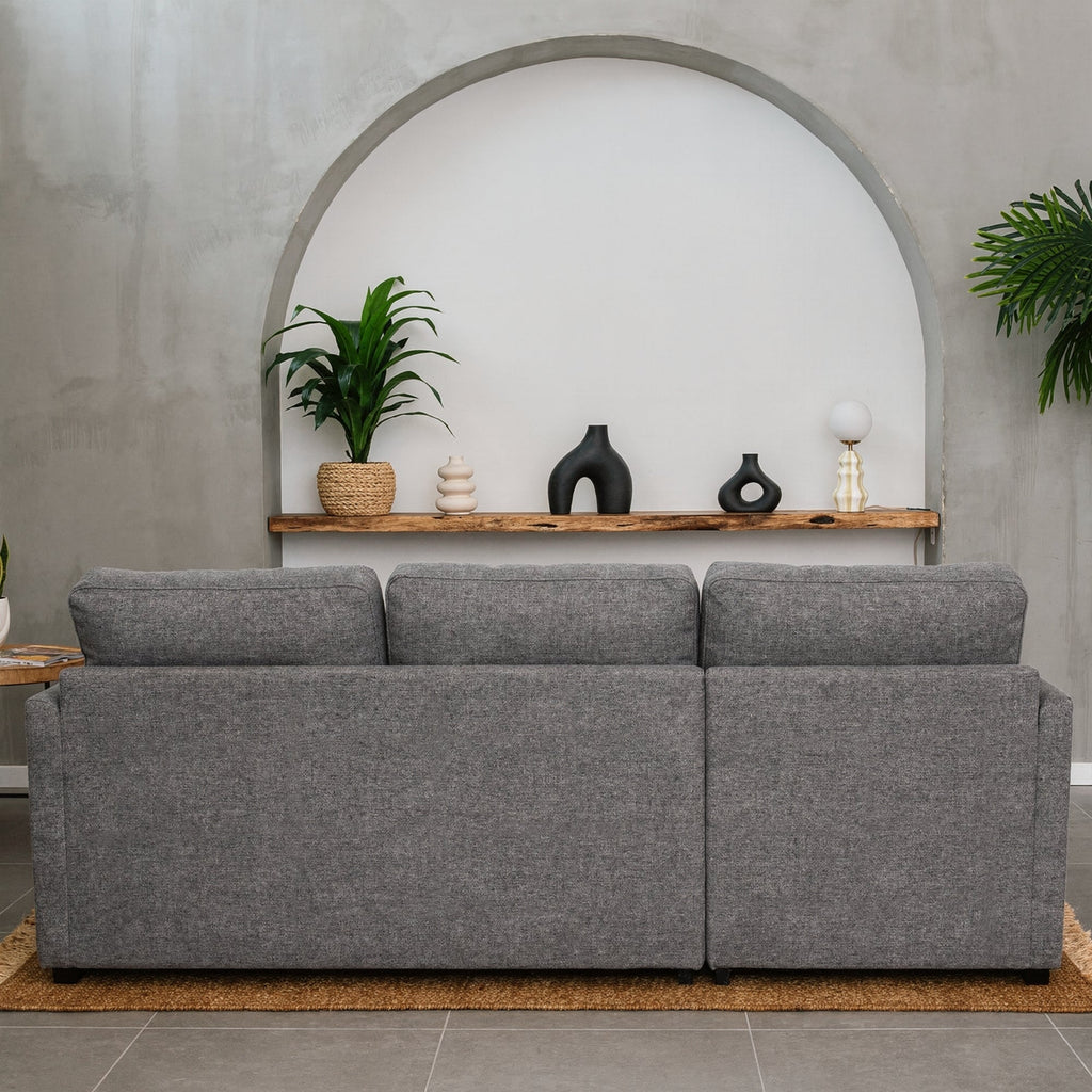 Sofá - cama 3 Lugares com chaise longue GOSLING - Gato Preto