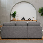 Sofá - cama 3 Lugares com chaise longue GOSLING - Gato Preto