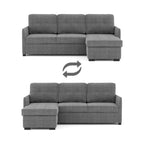 Sofá - cama 3 Lugares com chaise longue GOSLING - Gato Preto