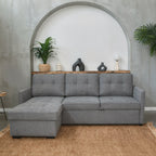 Sofá - cama 3 Lugares com chaise longue GOSLING - Gato Preto