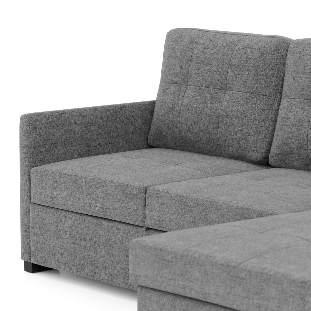 Sofá - cama 3 Lugares com chaise longue GOSLING - Gato Preto