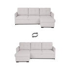 Sofá - cama 3 Lugares com chaise longue GOSLING - Gato Preto